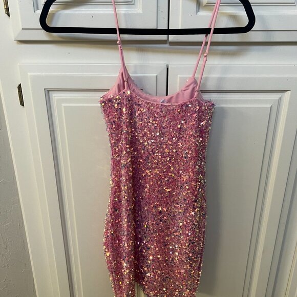 lucy in the sky pink sequin dress - s - Picture 2 of 4